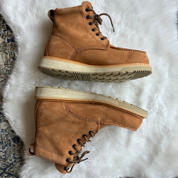 Timberland PRO Barstow Wedge 6 Soft Toe Work Boots Men 8 A5VRB Tan Leather EH SR main image 5